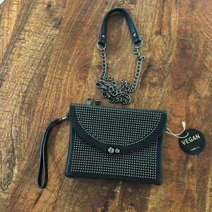 NWT Isabelle Black Studded Crossbody Bag